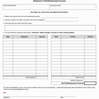 TX HHS Form 3085. Statement of Self-Employment Income