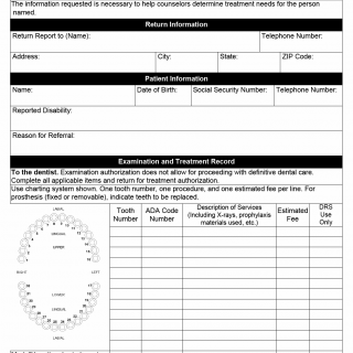 TX HHS Form 3108. Dental Report