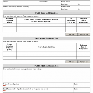 TX HHS Form 3160. Quarterly Program Performance Report