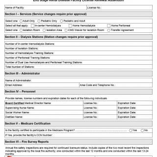 TX HHS Form 3205. End Stage Renal Disease Facility License Renewal Addendum TX HHS Form 3205. End Stage Renal Disease Facility License Renewal Addendum
