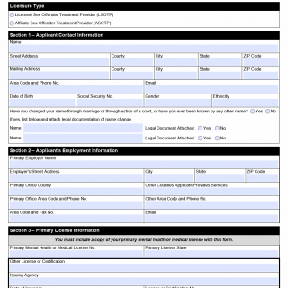 TX HHS Form 3239. Initial Licensed Sex Offender Treatment Provider or Affiliate Sex Offender Treatment Provider Licensure Application