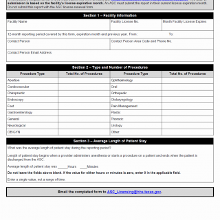 TX HHS Form 3241. Ambulatory Surgical Center Annual Report