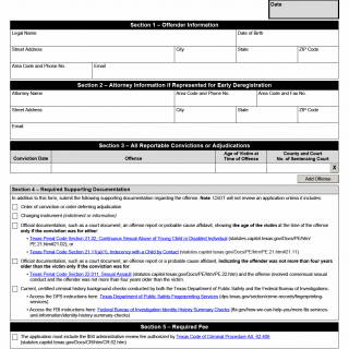 TX HHS Form 3246. Eligibility Determination Application for Early Termination of a Persons Obligation to Register TX HHS Form 3246. Eligibility Determination Application for Early Termination of a Persons Obligation to Register