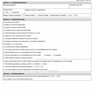 TX HHS Form 3264. General and Special Hospital Multiple Location License Renewal Application