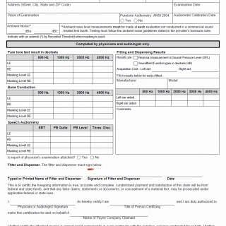 TX HHS Form 3503. Hearing Evaluation and Fitting and Dispensing Report