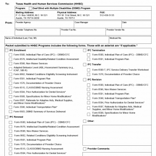 TX HHS Form 3594. Individual Plan of Care (IPC) Cover Sheet TX HHS Form 3594. Individual Plan of Care (IPC) Cover Sheet