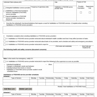 TX HHS Form 3599. Habilitation Service Provider Orientation/Supervisory Visits TX HHS Form 3599. Habilitation Service Provider Orientation/Supervisory Visits