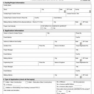 TX HHS Form 3700. Application for Plan Review for a Prescribed  Pediatric Extended Care Center (PPECC)