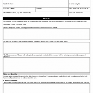 TX HHS Form 3713. Nursing Facility Consent for Antipsychotic or Neuroleptic Medication Treatment