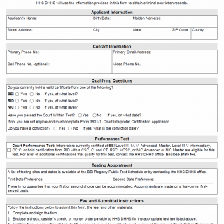 TX HHS Form 3901-3. Court Interpreter Performance Test