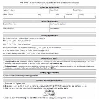 TX HHS Form 3919. Trilingual Interpreter Performance Tests