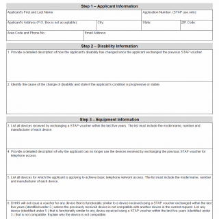 TX HHS Form 3926. Change of Disability