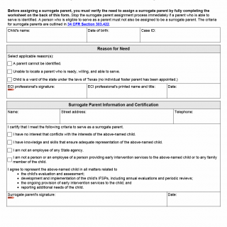 TX HHS Form 4201. ECI Surrogate Parent Identification of Need and Assignment TX HHS Form 4201. ECI Surrogate Parent Identification of Need and Assignment