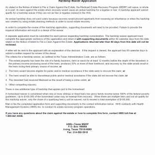 TX HHS Form 5006. Application for Hardship Waiver TX HHS Form 5006. Application for Hardship Waiver