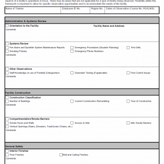 TX HHS Form 5405. Life Safety Code Facility Observation Program