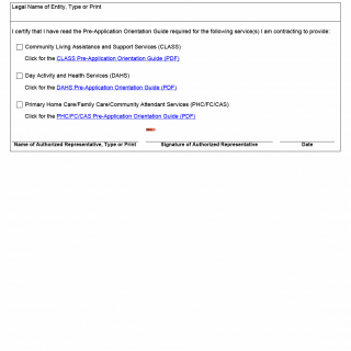 TX HHS Form 5872. Certification of Pre-Application Orientation