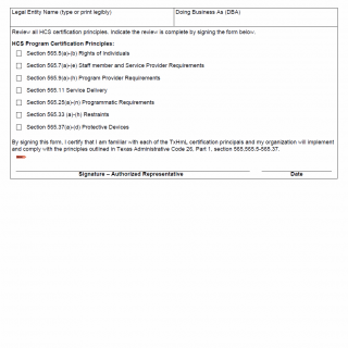 TX HHS Form 5875. HCS Waiver Program Self-Assessment Certification TX HHS Form 5875. HCS Waiver Program Self-Assessment Certification