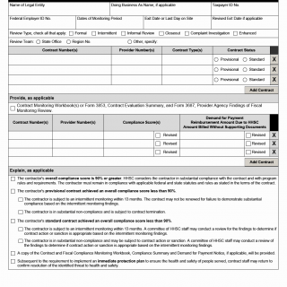 TX HHS Form 5990. Contract Monitoring Exit Conference TX HHS Form 5990. Contract Monitoring Exit Conference
