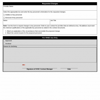 TX HHS Form 6001. Children's Autism Program Key Personnel Change Request