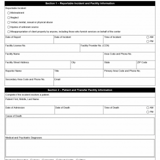 TX HHS Form 6102. Community Mental Health Center Facility Incident Report TX HHS Form 6102. Community Mental Health Center Facility Incident Report