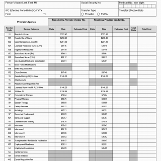 TX HHS Form 6500-T. DBMD and CFC IPC Service Delivery Transfer Worksheet TX HHS Form 6500-T. DBMD and CFC IPC Service Delivery Transfer Worksheet