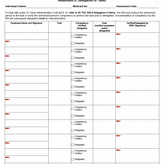 TX HHS Form 6515. CLASS or DBMD Nursing Assessment