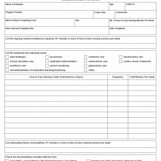 TX HHS Form 8490. Medical Increase Worksheet