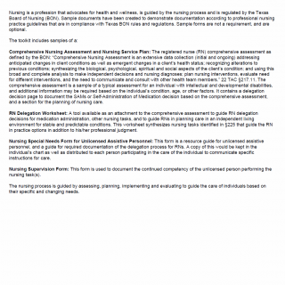 TX HHS Form 8587. Nursing Process Toolkit TX HHS Form 8587. Nursing Process Toolkit