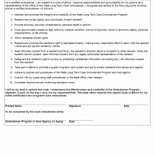 TX HHS Form 8602. Code of Ethics