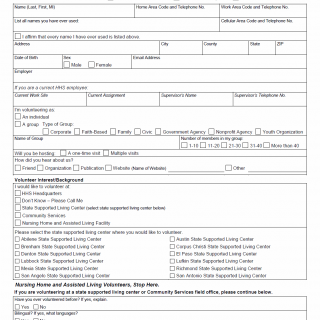 TX HHS Form 8653. Volunteer/Intern Application Packet TX HHS Form 8653. Volunteer/Intern Application Packet