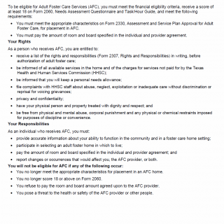 TX HHS Form 2307. Rights and Responsibilities TX HHS Form 2307. Rights and Responsibilities