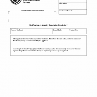 TX HHS Form H0059. Notification of Annuity Remainder Beneficiary TX HHS Form H0059. Notification of Annuity Remainder Beneficiary