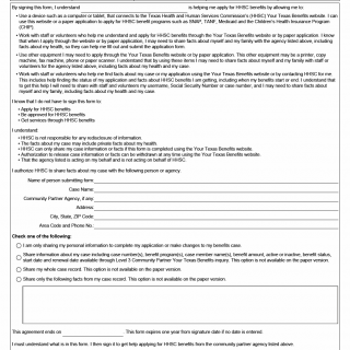 TX HHS Form H0926. Sharing Facts About Me and My Case with a Community Partner TX HHS Form H0926. Sharing Facts About Me and My Case with a Community Partner