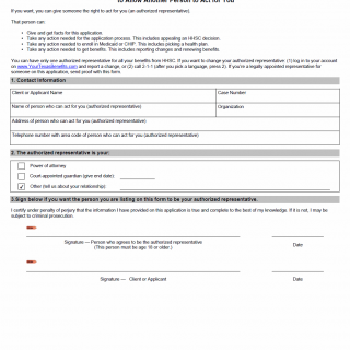 TX HHS Form H1003. Appointment of an Authorized Representative TX HHS Form H1003. Appointment of an Authorized Representative