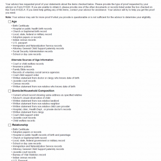 TX HHS Form H1020-A. Sources of Proof