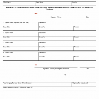 TX HHS Form H1050. Check Verification