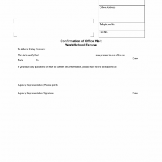 TX HHS Form H1137. Confirmation of Office Visit Work/School Excuse