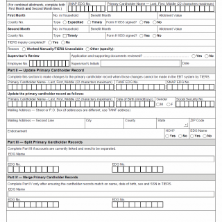 TX HHS Form H1175. EBT Change Request TX HHS Form H1175. EBT Change Request