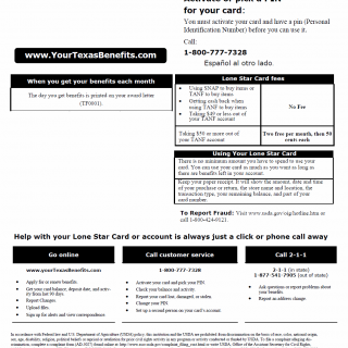 TX HHS Form H1184. Here is Your Lone Star Card TX HHS Form H1184. Here is Your Lone Star Card