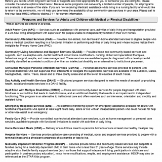 TX HHS Form H1204. Long Term Care Options TX HHS Form H1204. Long Term Care Options