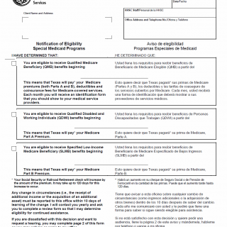 TX HHS Form H1207. Notification of Eligibility - Special Medicaid Programs TX HHS Form H1207. Notification of Eligibility - Special Medicaid Programs