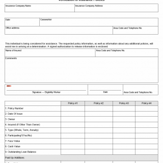 TX HHS Form H1238. Verification of Insurance Policies TX HHS Form H1238. Verification of Insurance Policies