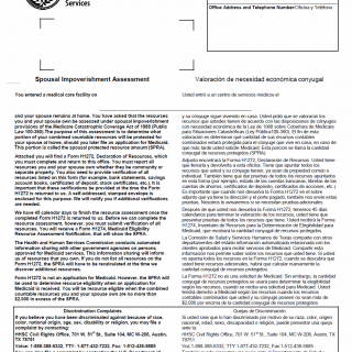 TX HHS Form H1272-A. Spousal Impoverishment Assessment Letter TX HHS Form H1272-A. Spousal Impoverishment Assessment Letter
