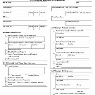 TX HHS Form H1701. Child Support. TANF Foster Care and TANF/Medicaid Case Information Exchange TX HHS Form H1701. Child Support. TANF Foster Care and TANF/Medicaid Case Information Exchange