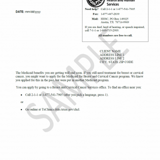 TX HHS Form H1833-L. Your Medicaid Benefits Are Ending TX HHS Form H1833-L. Your Medicaid Benefits Are Ending