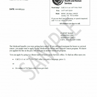 TX HHS Form H1834-L. Your Medicaid Benefits Have Ended TX HHS Form H1834-L. Your Medicaid Benefits Have Ended