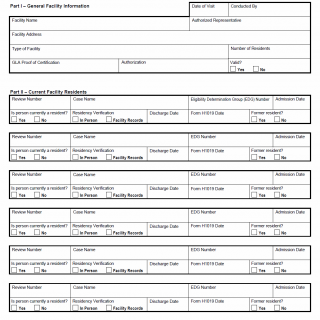 TX HHS Form H1845. Drug and Alcohol Treatment (D&A) and Group Living Arrangement (GLA) Facility Review