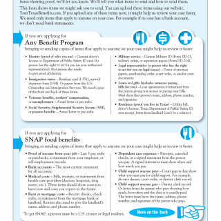 TX HHS Form H1858. Items We Might Need from Anyone on Your Case