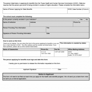 TX HHS Form H1870. School Enrollment Verification Form TX HHS Form H1870. School Enrollment Verification Form