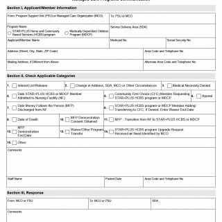 TX HHS Form H2067-MC. Managed Care Programs Communication TX HHS Form H2067-MC. Managed Care Programs Communication
